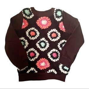 Peek Crochet Granny Square Sweater Size 2-3 xs